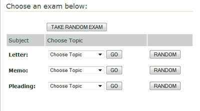 How the California Bar Exam simulator works, choose a question.